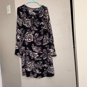 LS dress. Flower pattern. Gently worn.1XL
